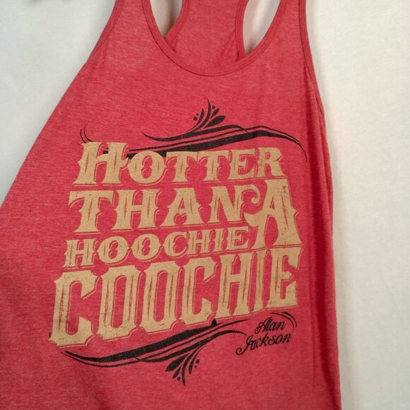 Alan Jackson Chattahoochee Tank Top L Racerback Hotter Than A Hoochie Coochie - Picture 4 of 10